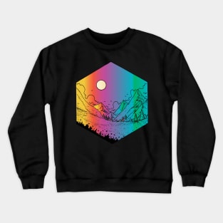 colorful mountains Crewneck Sweatshirt